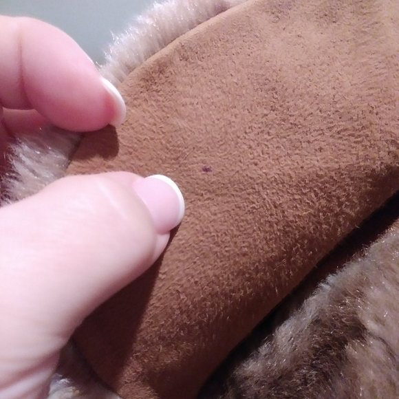 Vintage 60s Lilli Ann Suede/Faux Fur Belted Coat - Picture 13 of 16